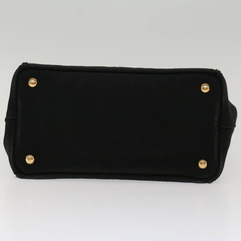 PRADA Canapa PM Hand Bag Canvas Black Auth 48253 - Picture 5 of 16